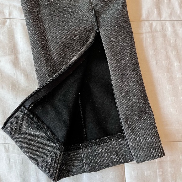 H&M Glittery Metallic Silver Zip Cuff Treggings 8 - Picture 9 of 13